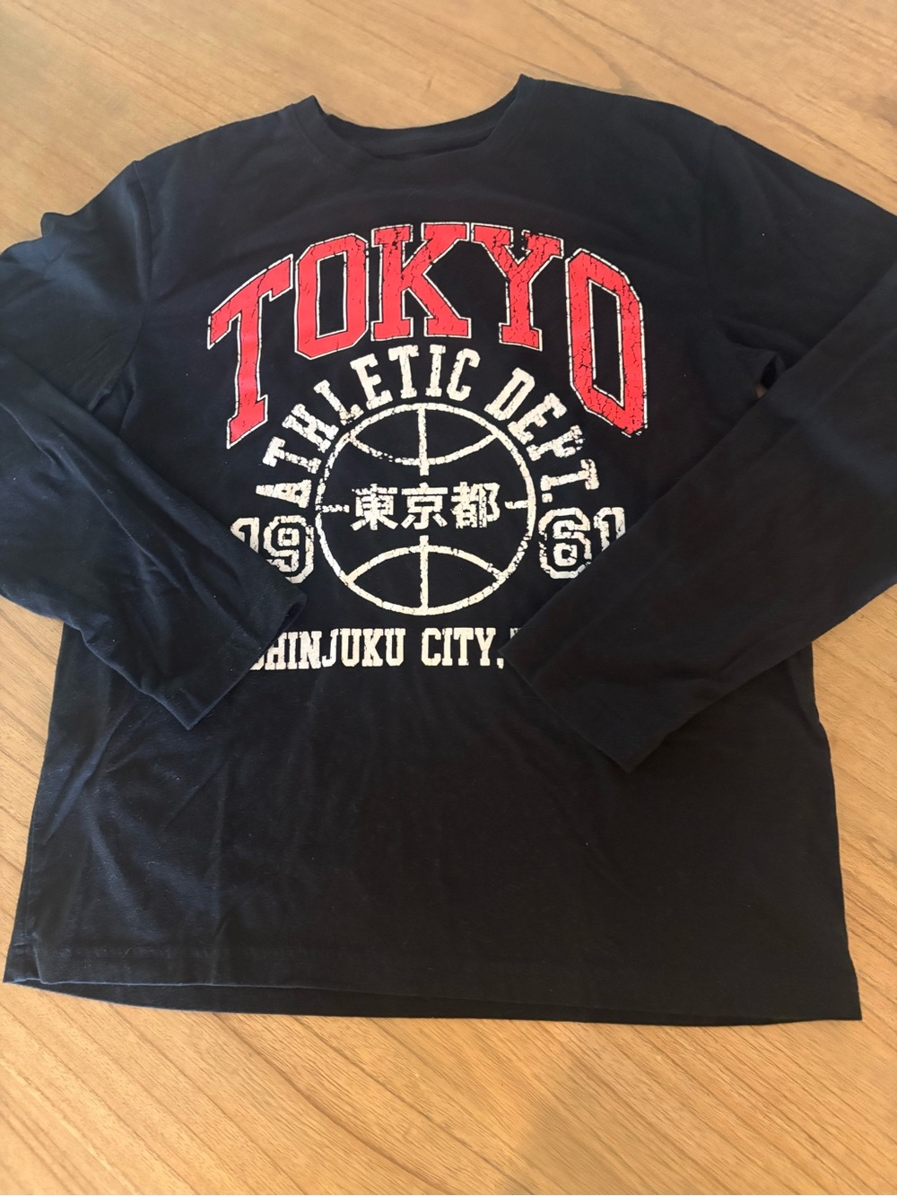 Tokyo Athletic Dept. Black Long-Sleeve Graphic Shirt medium